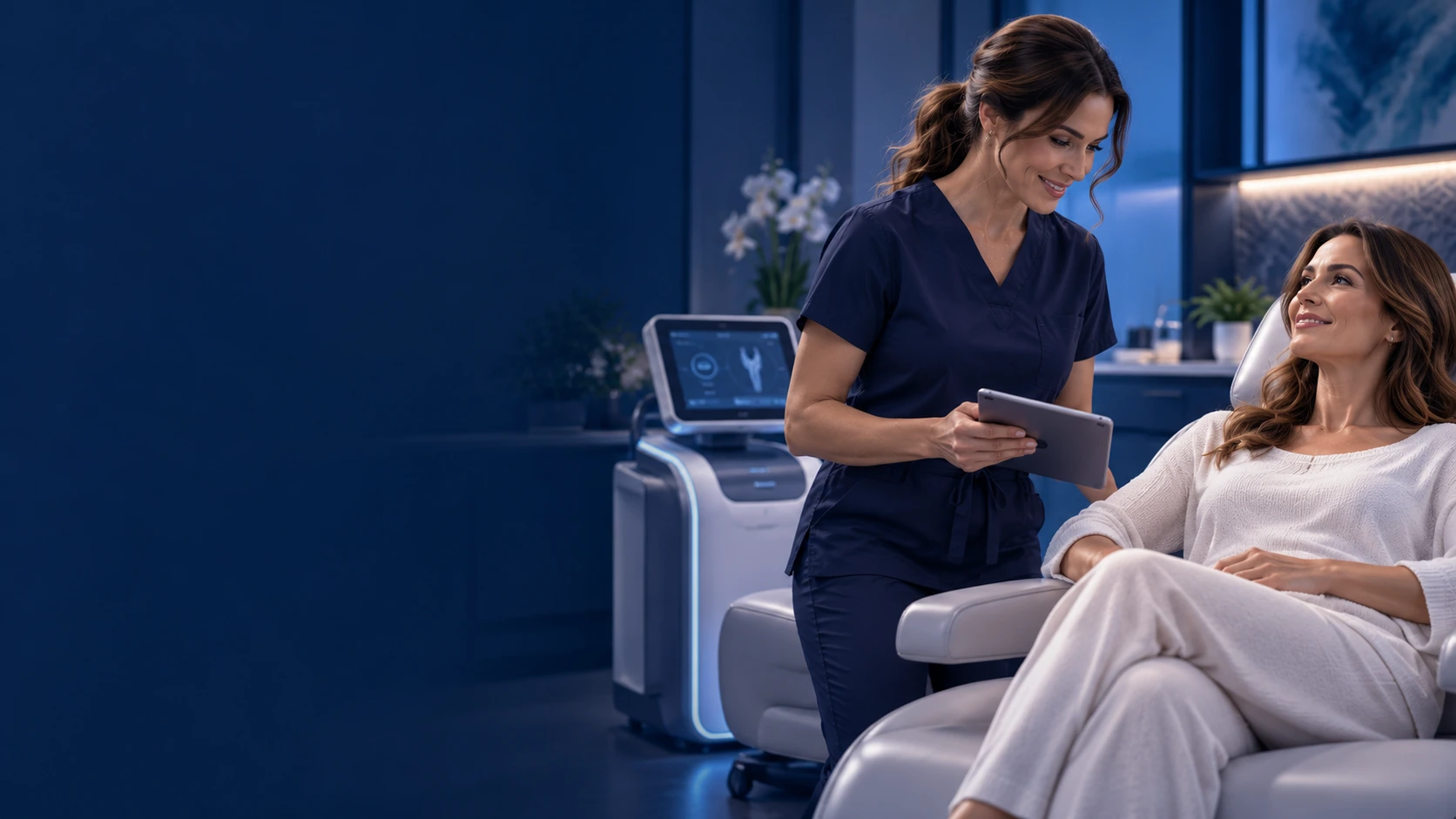 Illustrative clinician and patient consultation