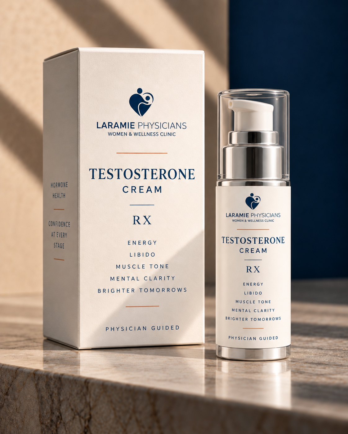 Testosterone cream illustrative packaging