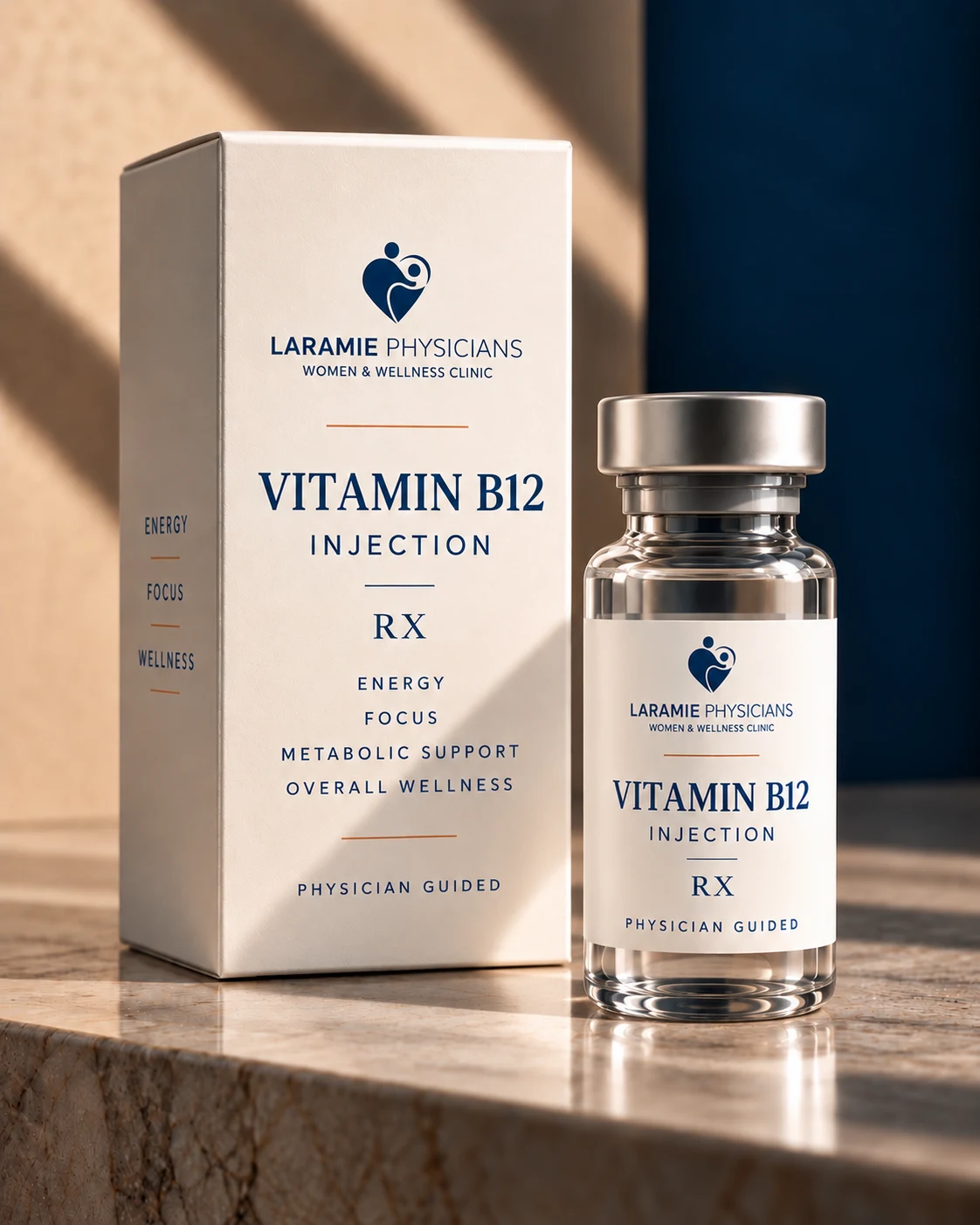 B12 branded injection illustration—not exact pharmacy packaging