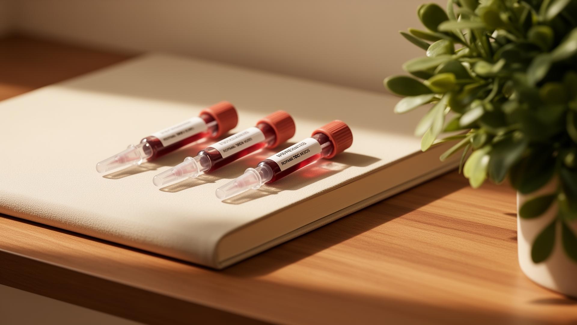 Illustrative laboratory collection tubes; not a depiction of the included panel’s analytes